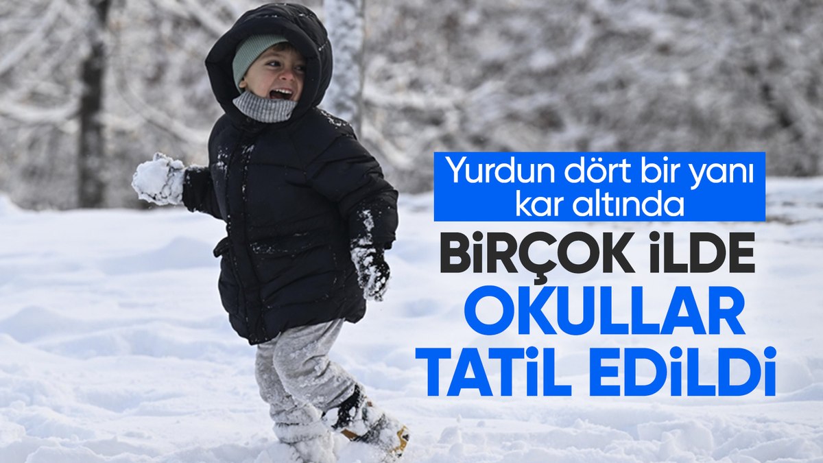 Birçok ilde kar yağışı nedeniyle eğitime ara verildi